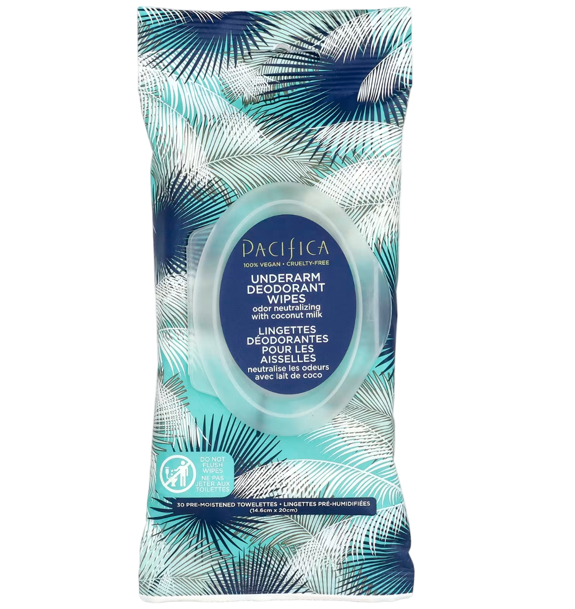 Lingettes déodorantes au lait de coco