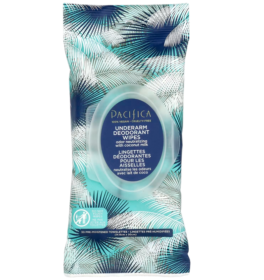 Lingettes déodorantes au lait de coco