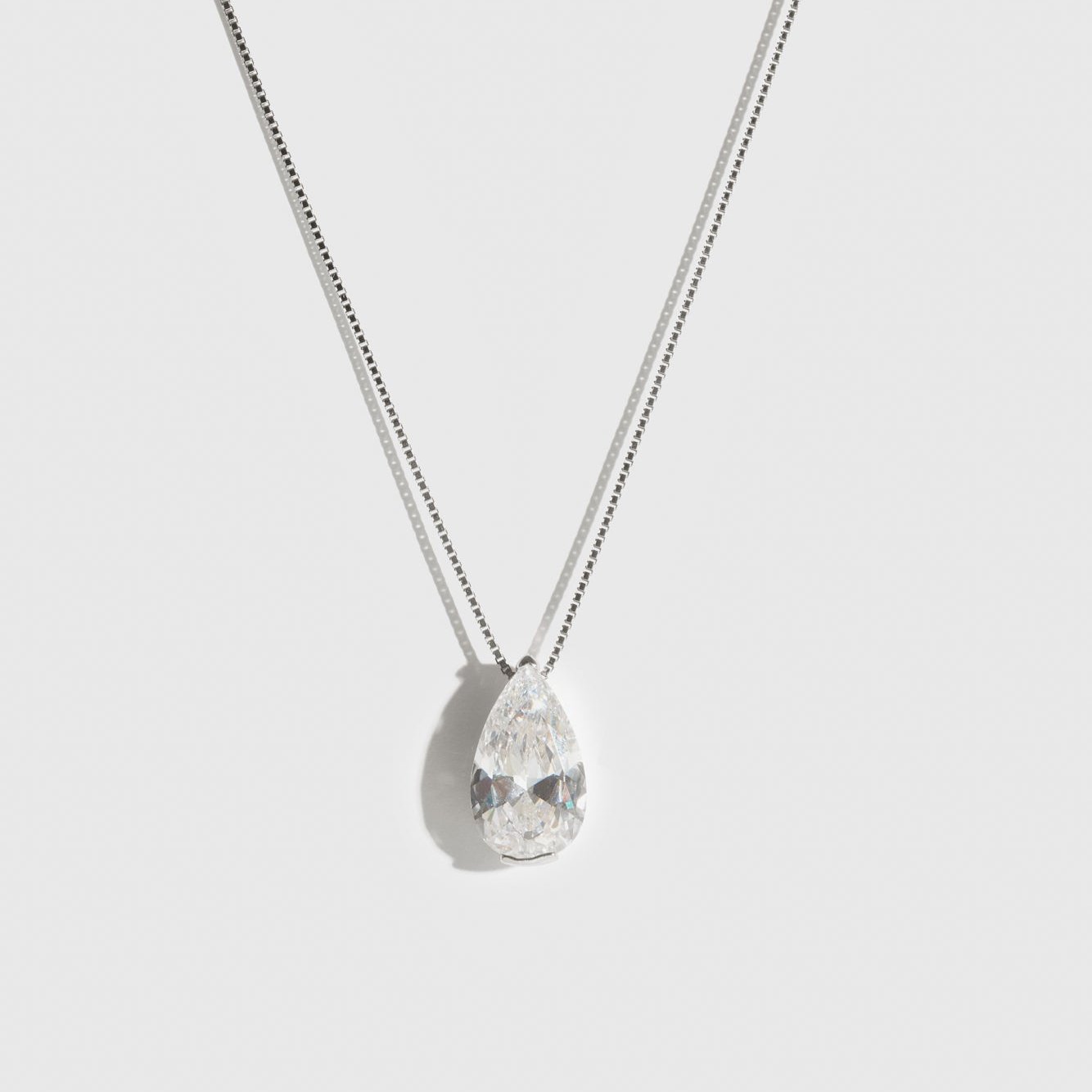 Solitaire Teardrop Pendant