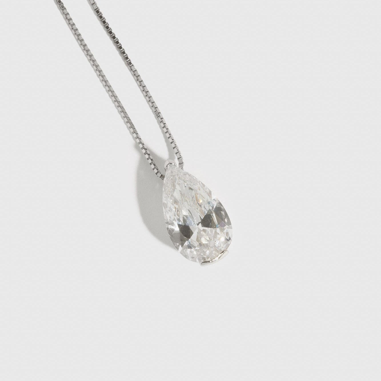 Solitaire Teardrop Pendant