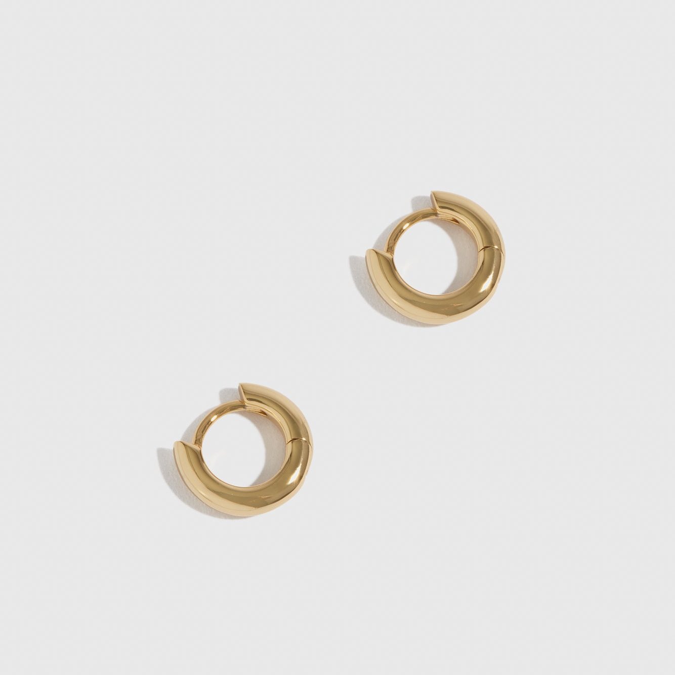 Mini Plain Huggie Earrings