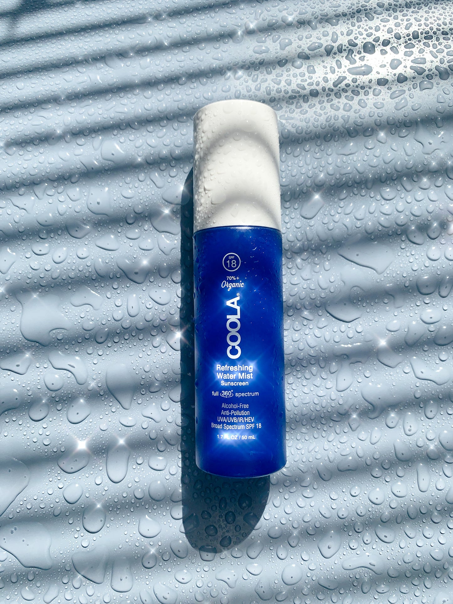 Brume d'eau rafraîchissante à spectre complet 360° - SPF 18