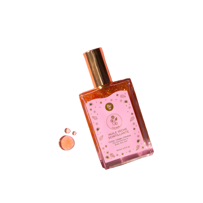 Huile sèche scintillante