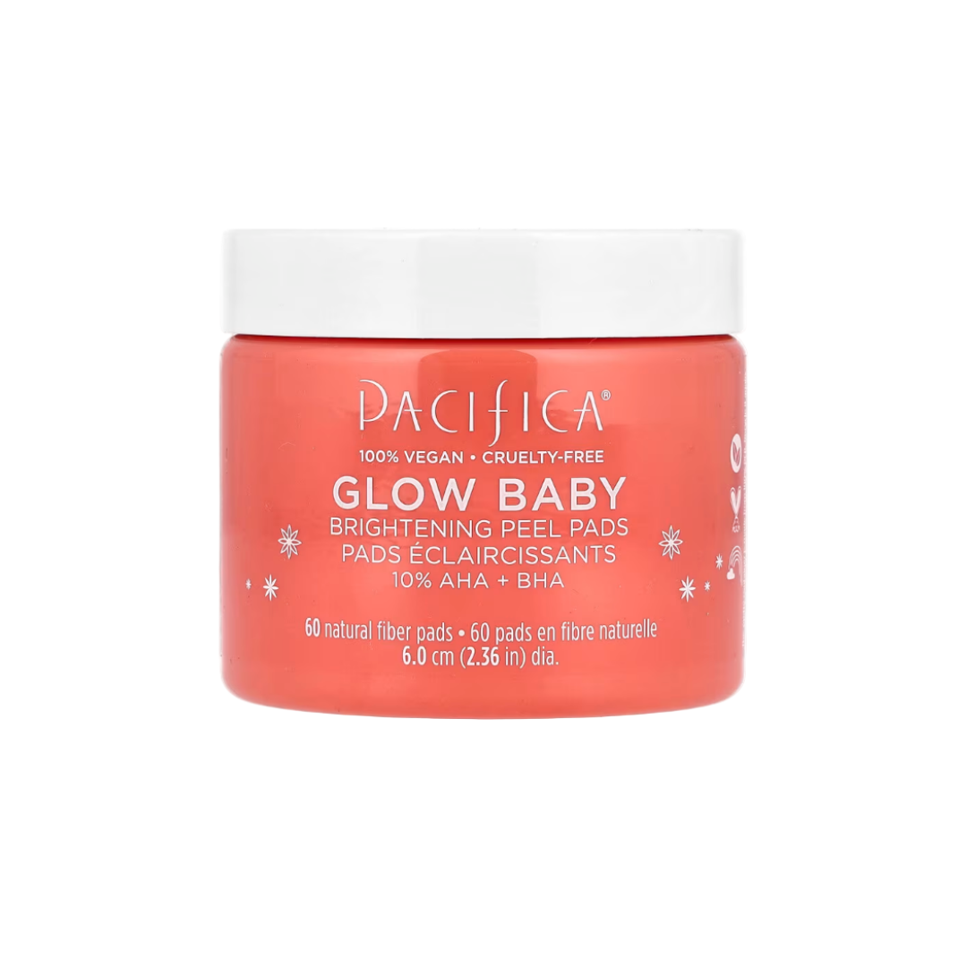 Lingettes exfoliantes éclaircissantes Glow Baby