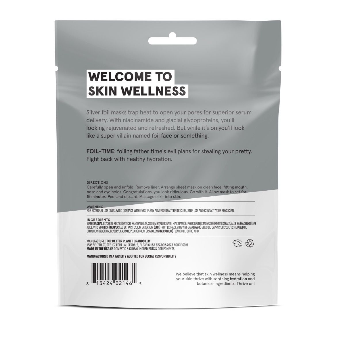 Masque feuille d'argent Fortifying