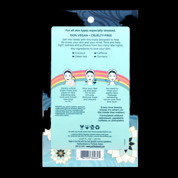 Masque en feuille Stress Rehab Coconut & Caffeine